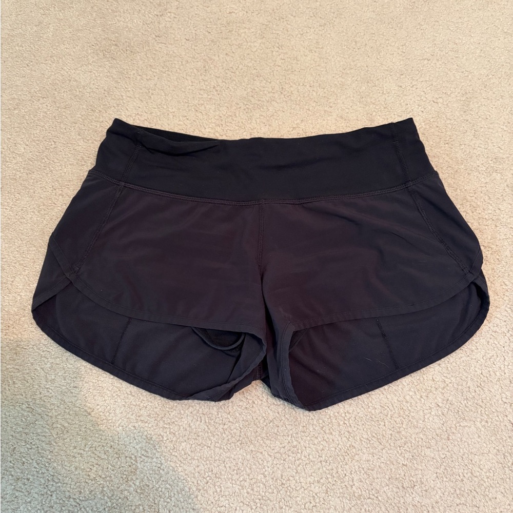 Lululemon Black Speed Up Shorts 2.5”
